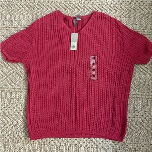 Collection by Cherokee Cable-Knit V-Neck Sweater